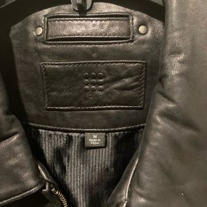 Black leather pants and jacket combo